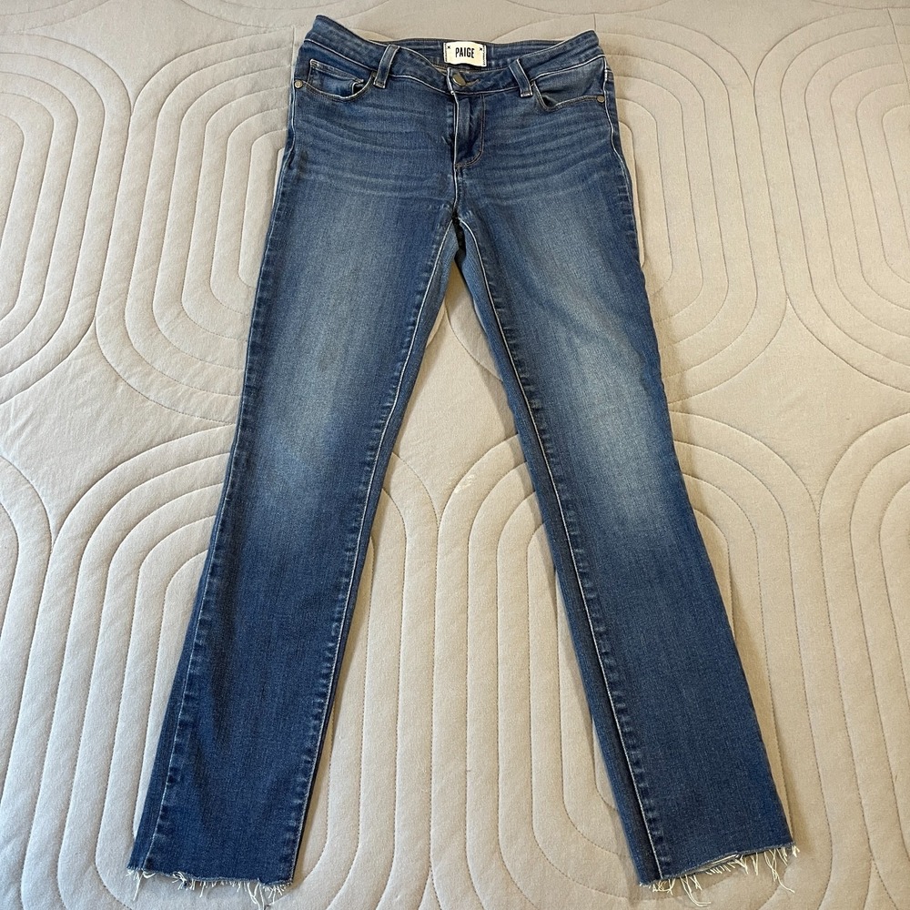 PAIGE Skyline Skinny Jeans Womens 27 Dark Wash Stretch Cotton Blend Denim